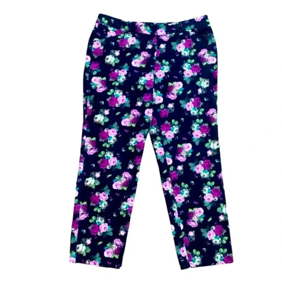 New Directions Flower Pants Like New Size 12 - Picture 1 of 12